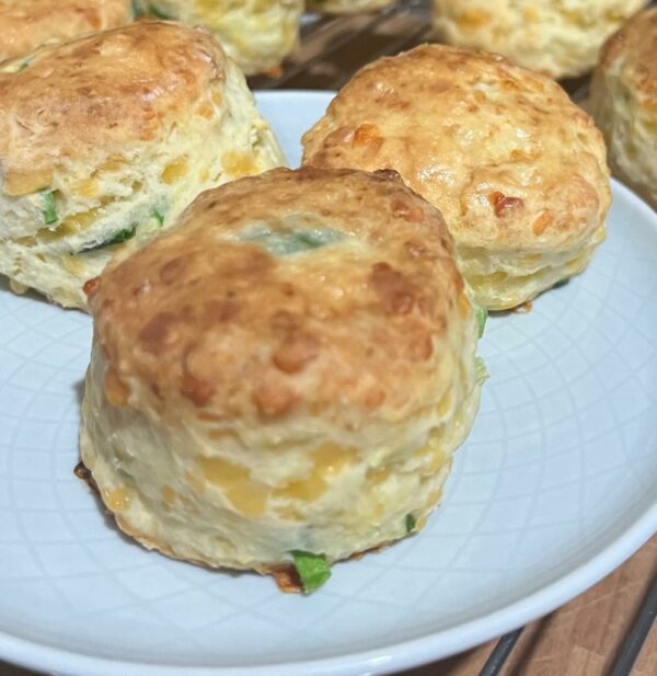 Buttermilk chive biscuits